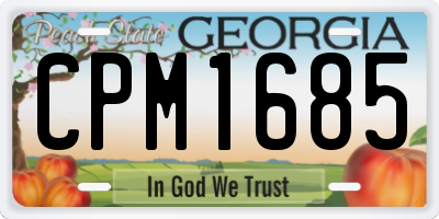 GA license plate CPM1685