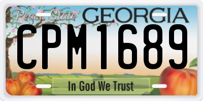 GA license plate CPM1689