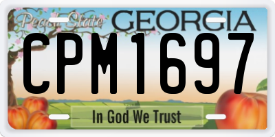 GA license plate CPM1697