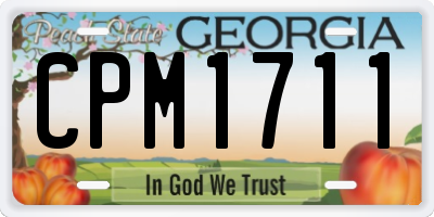 GA license plate CPM1711
