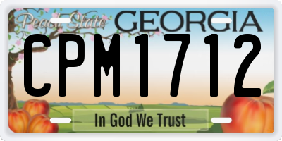 GA license plate CPM1712