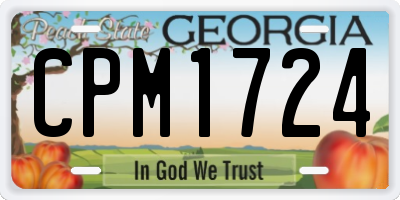 GA license plate CPM1724