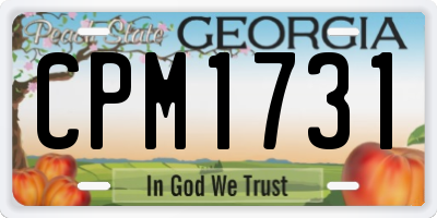 GA license plate CPM1731