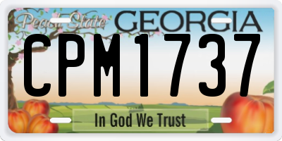 GA license plate CPM1737