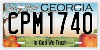 GA license plate CPM1740
