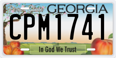 GA license plate CPM1741