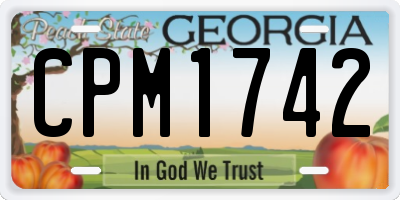 GA license plate CPM1742