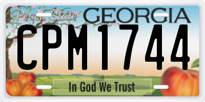 GA license plate CPM1744