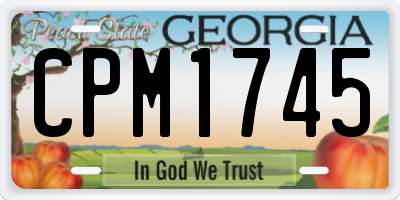 GA license plate CPM1745