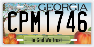 GA license plate CPM1746