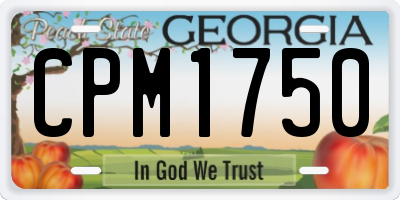 GA license plate CPM1750