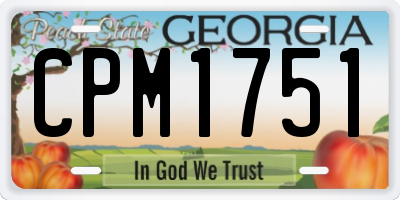 GA license plate CPM1751