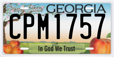 GA license plate CPM1757