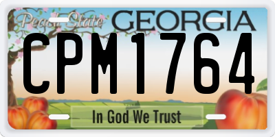 GA license plate CPM1764
