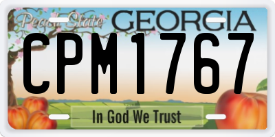 GA license plate CPM1767