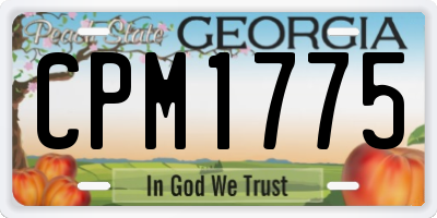 GA license plate CPM1775