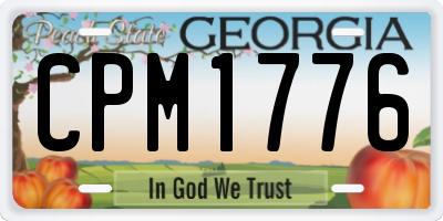 GA license plate CPM1776