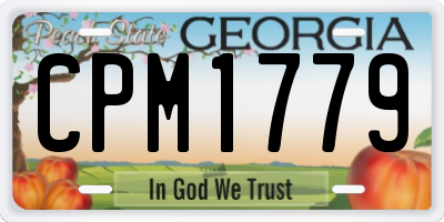 GA license plate CPM1779