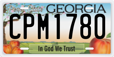 GA license plate CPM1780