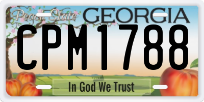 GA license plate CPM1788