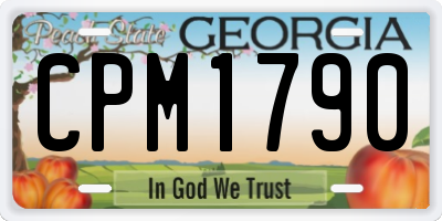 GA license plate CPM1790