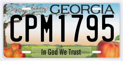 GA license plate CPM1795
