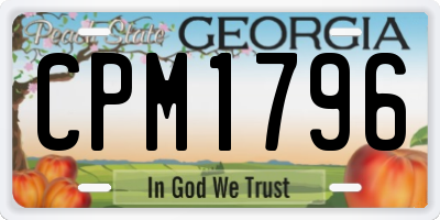 GA license plate CPM1796