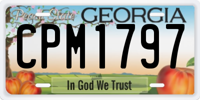 GA license plate CPM1797