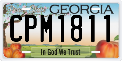 GA license plate CPM1811