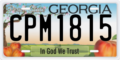 GA license plate CPM1815