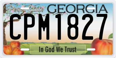 GA license plate CPM1827