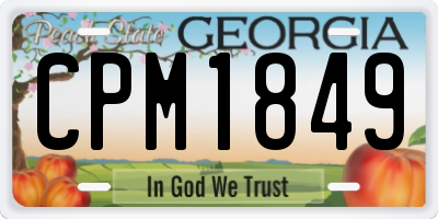 GA license plate CPM1849