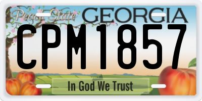 GA license plate CPM1857