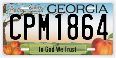 GA license plate CPM1864