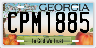 GA license plate CPM1885