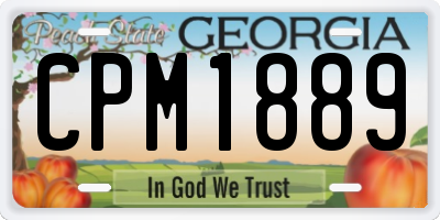 GA license plate CPM1889