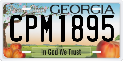 GA license plate CPM1895