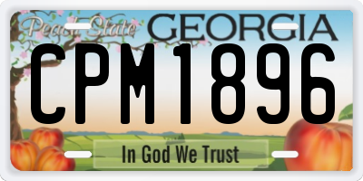 GA license plate CPM1896