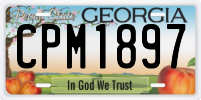 GA license plate CPM1897