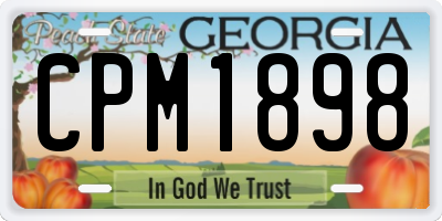 GA license plate CPM1898