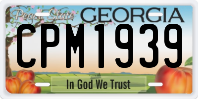 GA license plate CPM1939