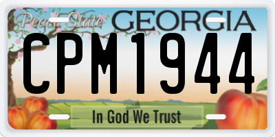 GA license plate CPM1944