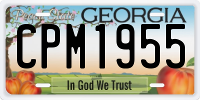 GA license plate CPM1955