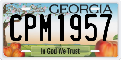 GA license plate CPM1957