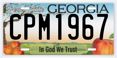 GA license plate CPM1967