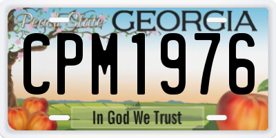 GA license plate CPM1976