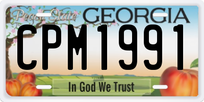 GA license plate CPM1991