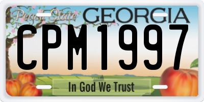 GA license plate CPM1997