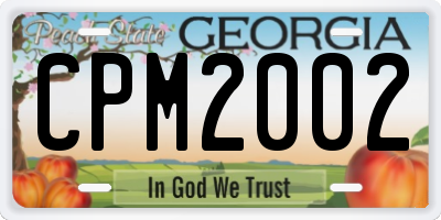 GA license plate CPM2002