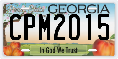 GA license plate CPM2015